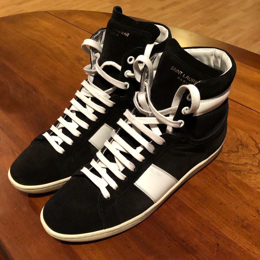 Women’s Saint Laurent  Sued High Top Sneakers